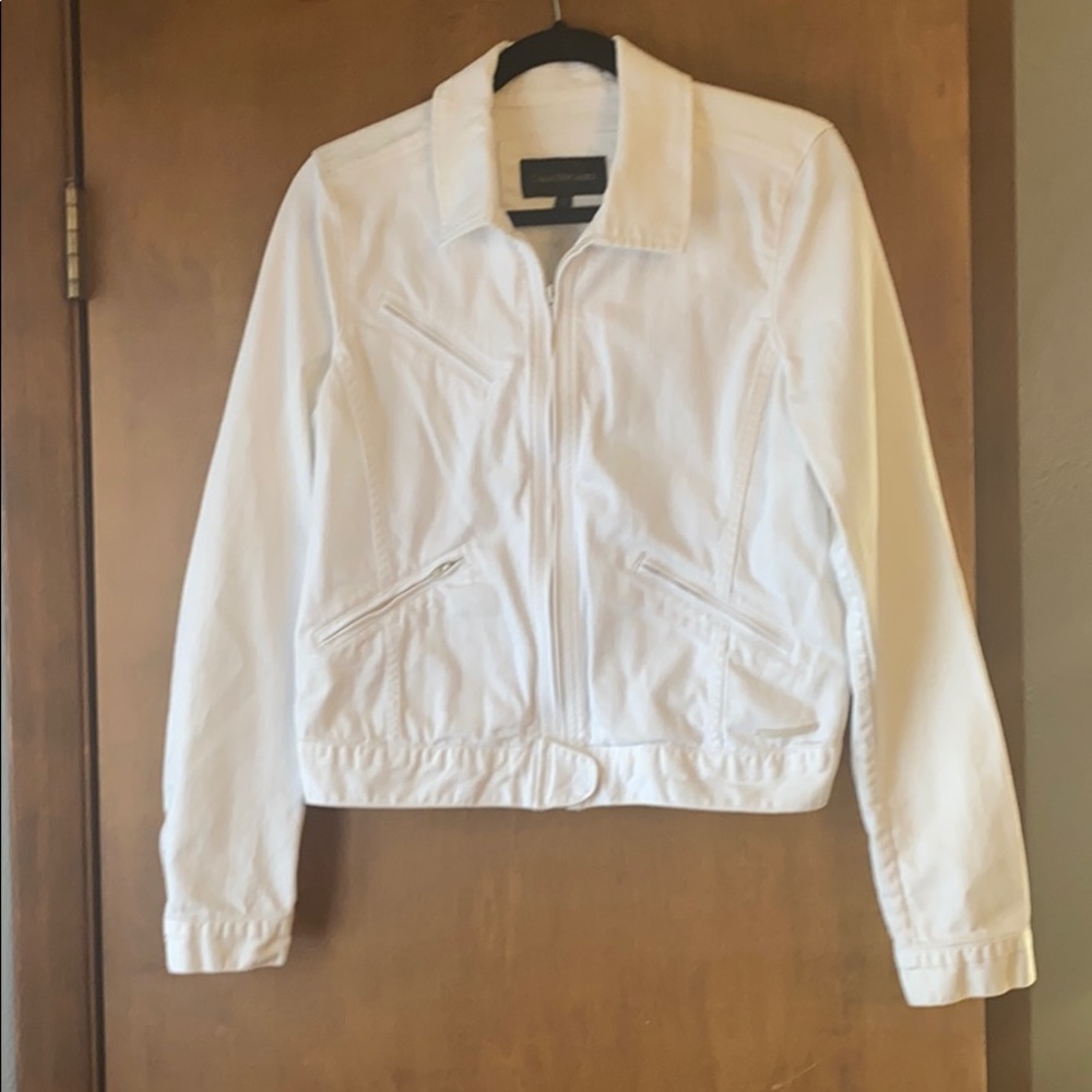 Calvin Klein white jean jacket.  Size medium